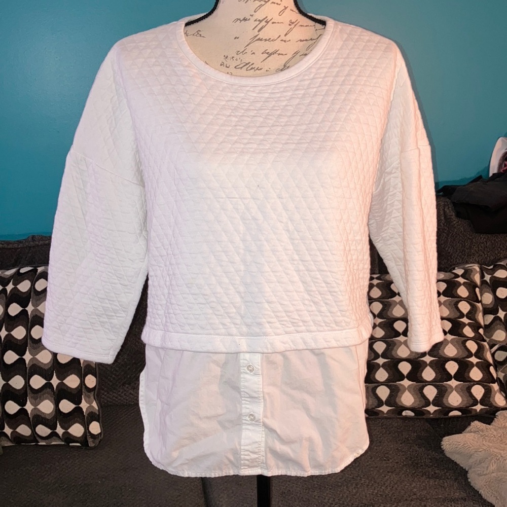 Loft Quilted Sweatshirt, Medium